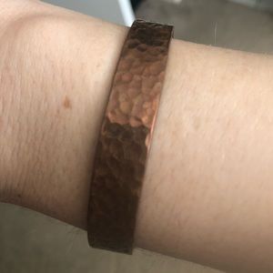 Hammered copper cuff bracelet